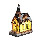 beleuchtetes dorf weihnachtsdeko Die exquisite kleine Hausform und die gemalten Muster sind künstlerisch und sehr gut dekoriert.