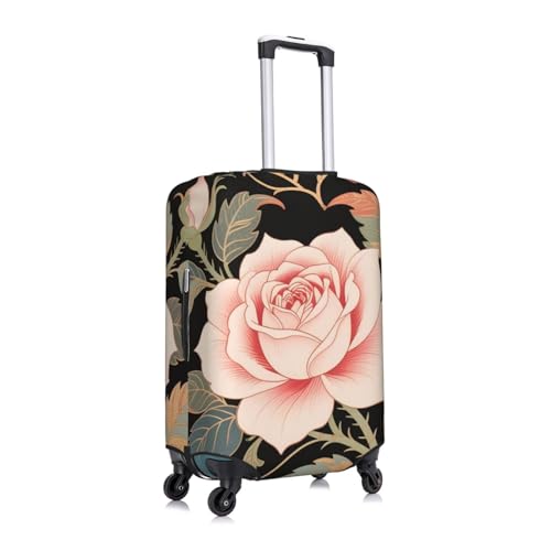 Ornate Rose Black Luggage Covers For Suitcase Elastic Suitcase Cover Protector Scratch-Resistant Covers For 25-28 Inch Luggages L3