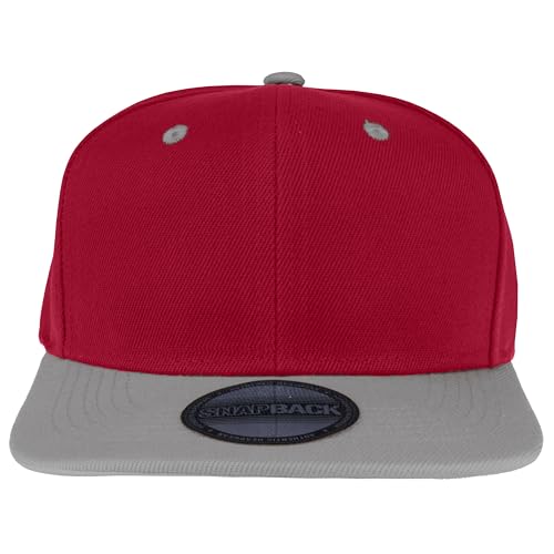 Image of Gelante Snapback Hats for Men - Flat Bill Brim Baseball Cap Hat - Plain Blank Adjustable