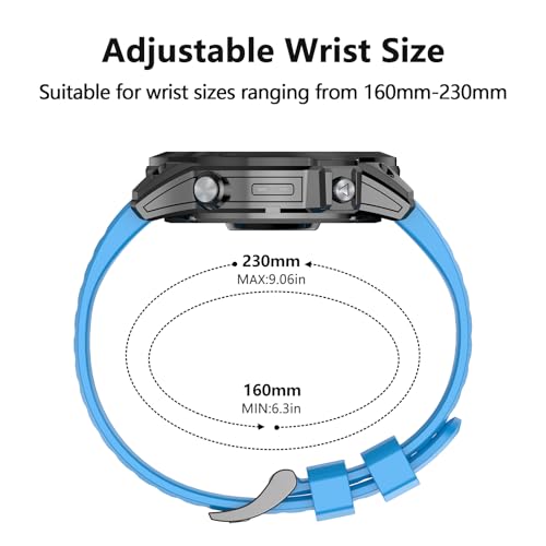 Image of Silicone Band for Garmin Enduro 3 2 /Fenix 8 pro /tactix 8 AMOLED 51mm /Fenix 7X /6X pro sapphire solar /5X plus, 26mm Quickfit Sprot Watch Strap Replacement for Descent Mk2i /3i /epix Pro /quatix 8 51mm