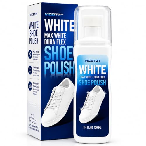 White Shoe Polish for Sneakers, Ultra Whitener to Cover Scuffs & Yellowing