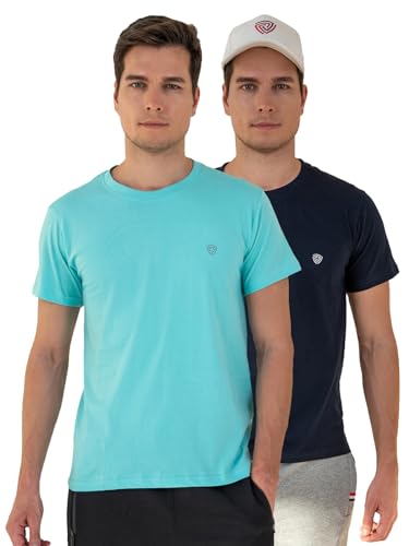Image of Lux Cozi Men's Cotton Solid Regular Fit T-Shirt
