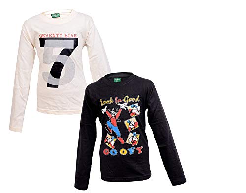 Image of Devil Boy's Cotton Full Sleeve Cartoon Printed T-Shirt Pack of 2