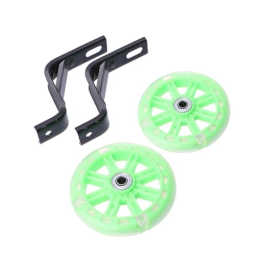 BESPORTBLE Rueda auxiliar de equilibrio de 12 pulgadas para bicicleta de niños y niñas con luz intermitente trasera para entrenamiento miniatura 1