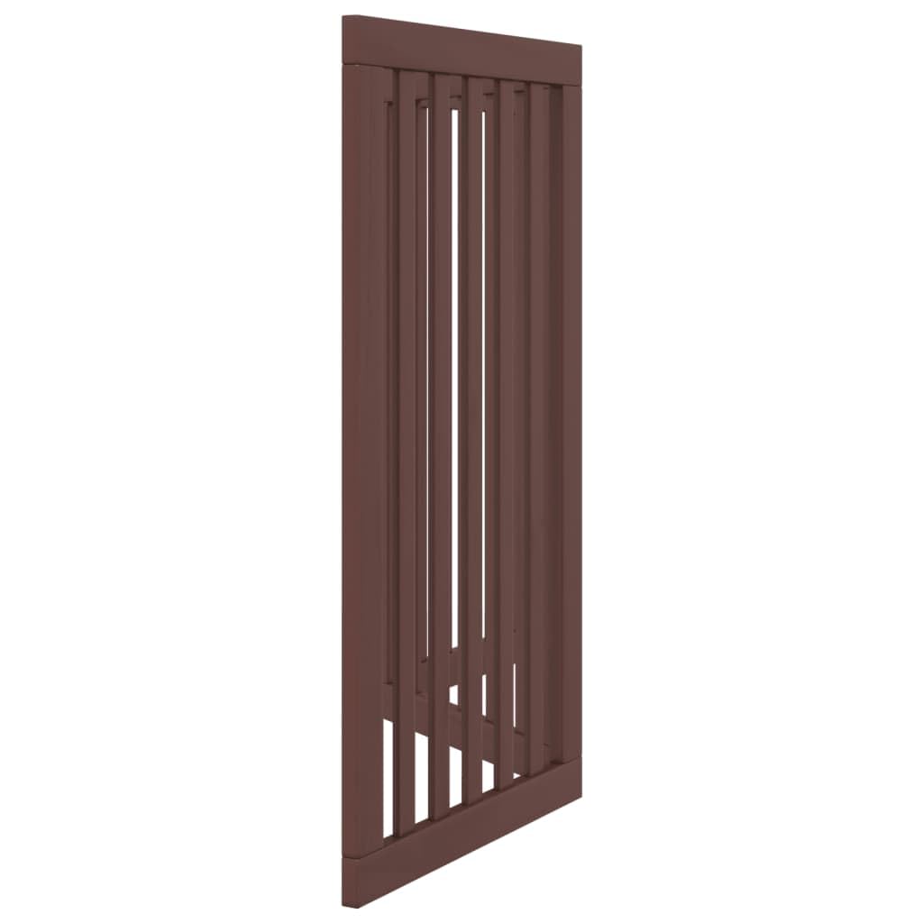 3-TLG. Hundetor Faltbar, Schutzgitter Pappelholz Braun 150 cm