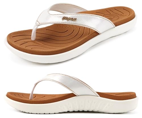 jiajiale Womens Orthopedic Flip Flops Ladies...