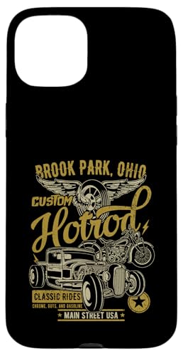 Brook Park OH Hotrod ���B���e�[�W�X�^�C�� �� �I�[�g�o�C�f�U�C�� �X�}�z�P�[�X iPhone 15 Plus �p