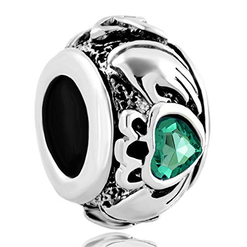 Abalorio de amistad celta irlandesa Claddagh compatible con pulsera Pandora 1