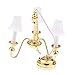 Produktbild CUTICATE Puppenhaus Miniatur LED Licht Hängende Gold Decken Lampe Deckenleuche, Puppenstube Dekoration