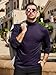 Men's Fashion Mock Turtleneck T-Shirts Long Sleeve Pullover Sweater Basic Designed Undershirt Slim Fit Top Purple