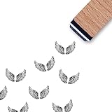 Angel Wings Rubber Stamp, 3/5 Inch Small Mini Stamp for Scrapbooking Card Making Planner