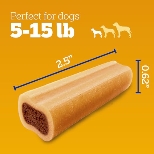 Pedigree Mini Jumbone Small Dog Treats, Dog Bone Like Shell with Beef Flavor, 35 Treats (Pack of 1)