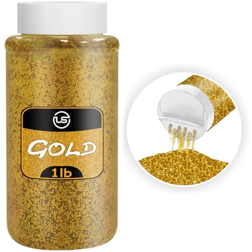 Gold Glitter Bulk, Fine Glitter for Crafts, Resin...