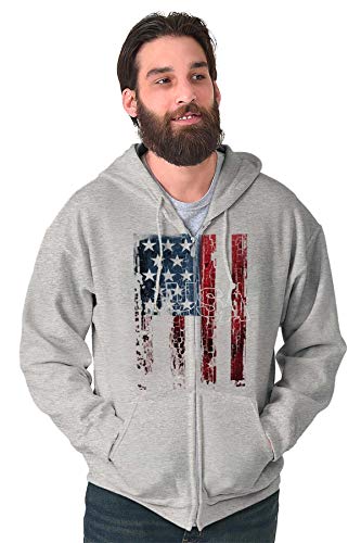 Classic Teaze American Flag Vertical Star Antique Zip Up Hoodie Mens Womens4