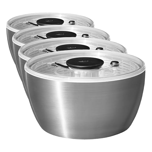 OXO Good Grips Stainless Steel Salad Spinner, 6.34 Qt. (Pack of 4)