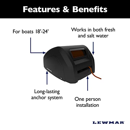 Lewmar Captive Reel 12V/400-Watt Windlass for Boats 18'-24' Without Chain Lockers, 7
