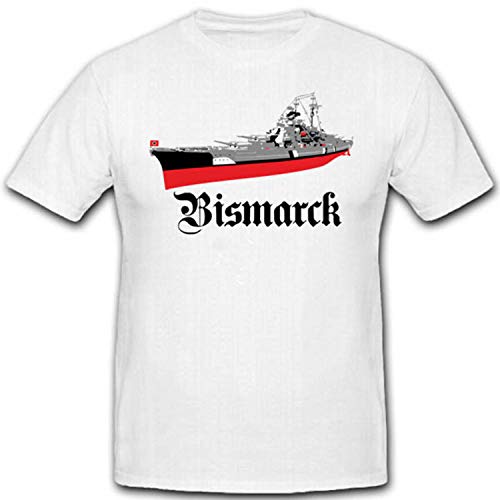 T-shirt Bismarck Marin Blanc 4XL : trouvez enfin un vêtement historique à votre taille