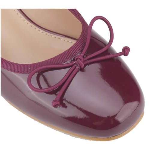 Women's Ballet Pumps Low Chnuky Block Heel Pump Round Toe Bow Detail Classic Comfortable Dress Shoes Spring Summer Vacation Spring Break Easter4