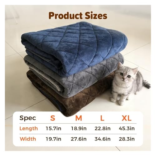 Coussins chauffants lavables pour animaux marron taille M - 8