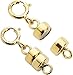 3 PACK 14K Gold-Filled 4.5mm Magnetic Clasp Converter For Necklaces/Anklet/ Bracelets w/ 5mm Spring Ring Clasp