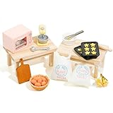 RTUOHUIN Wichtel Backset, 34 Stück Miniatur Wichtel Zubehör für Wichteltür und Weihnachten inkl. Ofen, Mixer, Kekse, Teigrolle, Backzubehör, Kinderzimmer Deko für Weihnachten
