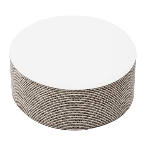 DAWRIS 25 bases redondas para tartas de 15 cm, color blanco, para tartas