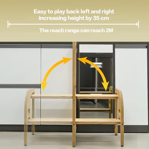 Escalera de cocina multifuncional de madera oculta para optimizar esquinas 6