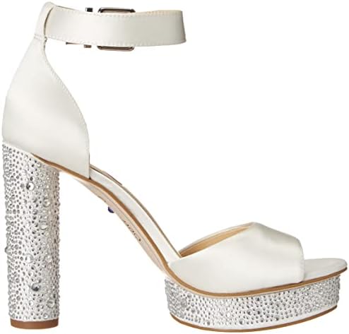 Jessica Simpson Women's Everyn Platform Sandal Heeled, White, 8.5 | Image 5