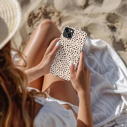 Coque iPhone 14 Plus rigide double couche et silicone imprimé pois