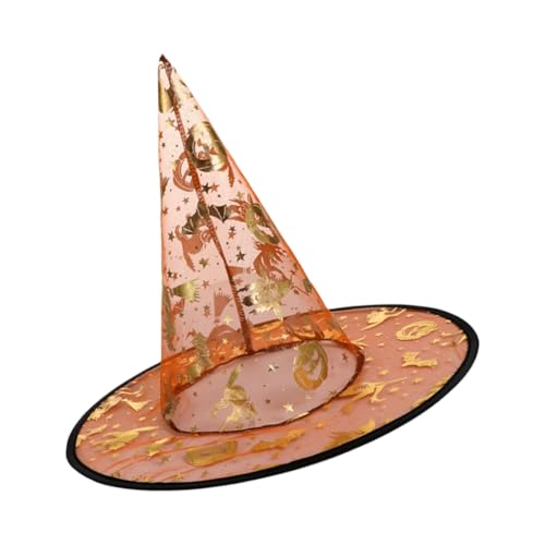 5Pcs Unisex Witch Hat 33cm High Pointed Wizard Hat for Women Men Kid