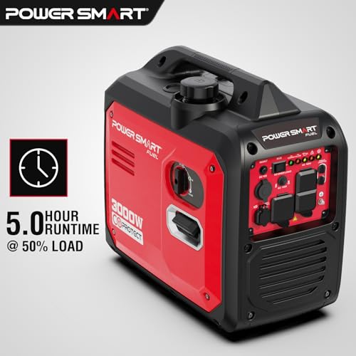 Image of PowerSmart 3000 Watt Portable Inverter Generator for Camping or Home Use