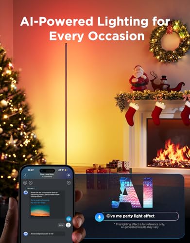 Govee RGBIC Smart Corner Floor Lamp, Standing Lamp Matter APP Control, Smart Floor Lamp with Reactive Music Mode, 85 Dynamic Scene, Color Changing, Modern Floor Lamp for Living Room, Bedroom, Kitchen - Image 7