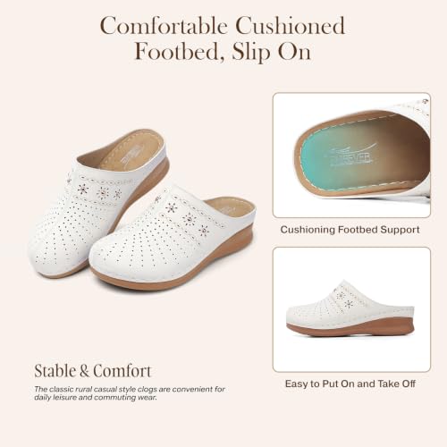 Image of SHIBEVER Clogs for Women Mules Comfortable: Slip On Closed Toe Casual Shoes | Cushioned Footbed All-Day Comfort Non Slip Platform Dress Shoes Breathable Upper for Walking Work Business Office Travel