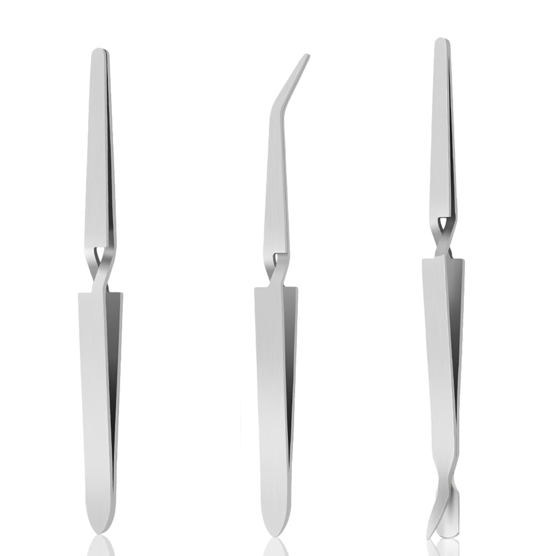 Pinze per Pinzette,3 Pezzi Inzette per Unghie,Pinzette per Ciglia,Pinzettes per Lavori Artigianali,per Gioielli, Nail Art, Elettronica, Riparazioni, Laboratorio