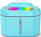2L Humidificateur d'Air, Humidificateur d'Air Chambre Bébé Brume Froide Avec Buse à 2 Voies Avec Minuterie Apagado Automático y Luz Nocturna, Apto para Niños, Plantas, Chambre y Uso Doméstico, Azul