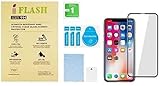 iPhone XR, iPhone 11 Full Coverage Glass Screen Protector, iFlash [5 Pack] Full Cover Tempered Glass Screen Protector For Apple iPhone 11 / XR 6.1” Inch 2018 2019 – edge-to-edge Surface –Black