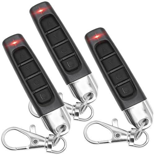3Pcs Telecommande Portail 433MHz, Duplicateur Porte de Garage Portable, Télécommande Porte de Garage Sans Fil, Jusqu'à 50 m de distance, Clonage Garage Porte...