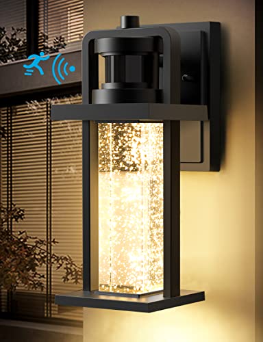 VDKK Outdoor Motion Sensor Light-3 Lighting Modes Outdoor Porch Light Fixture Integrated LED Light for House,Waterproof 10W Wall Sconce with Crystal Glass,480LM 3000K Exterior Light for Garage Patio VDKK Outdoor Motion Sensor Light-3 Lighting Modes Outdoor Porch Light Fixture Integrated LED Light for House,Waterproof 10W Wall Sconce with Crystal Glass,480LM 3000K Exterior Light for Garage Patio