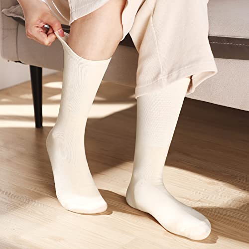 Leumoi 20 Pairs Womens Socks Solid Color Crew Socks Assorted Colors Lightweight Soft Ankle Cotton Socks For Womens, 5 Colors #TOP5