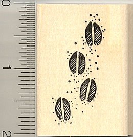 Hoof Print Rubber Stamp