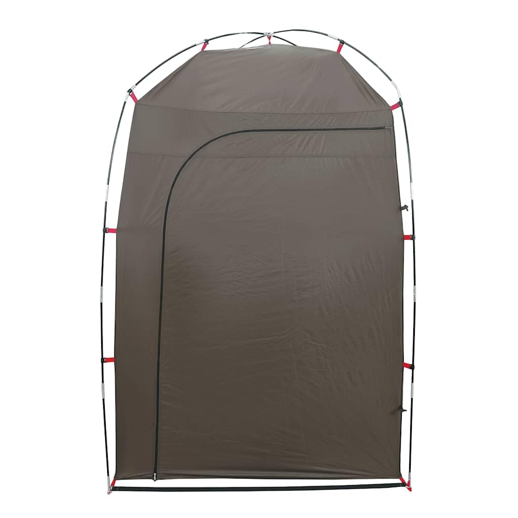 Tente de Douche de Camping Cabine de Change Portative et Vestiaire Mobile pour Extérieur Tente de Toilette en Polyester Marron 140 x 140 x 213 cm avec Sac de Transport