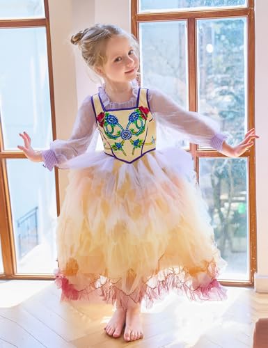 Girls Lucy Gray Baird Dress Halloween Tulle Ball Gown Dresses Birthday Party Cake Skirt Outfit2