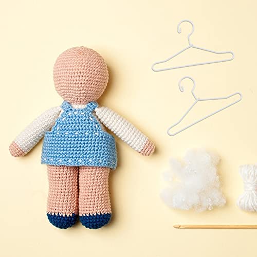 Healifty 20 peças de mini cabides para roupas de boneca, roupa de vestido, suporte para roupas de bo