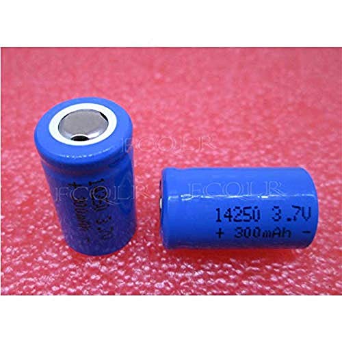 2 pièces Compatible pour Batterie 14250 ER14250 LS14250 3.7 V 300 mah Batterie au Lithium Rechargeable 1/2 AA Li-ION Batterie Jambe Pieds Pied Cover
