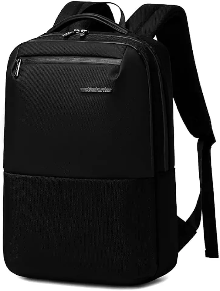 Arctic Hunter Slim Laptop backpack Stylish Premium lightweight Business 16L Laptop Backpack for 15.6-inch Laptop Water Resistant Backpack for Men Women Daily Office College Commuting,Black