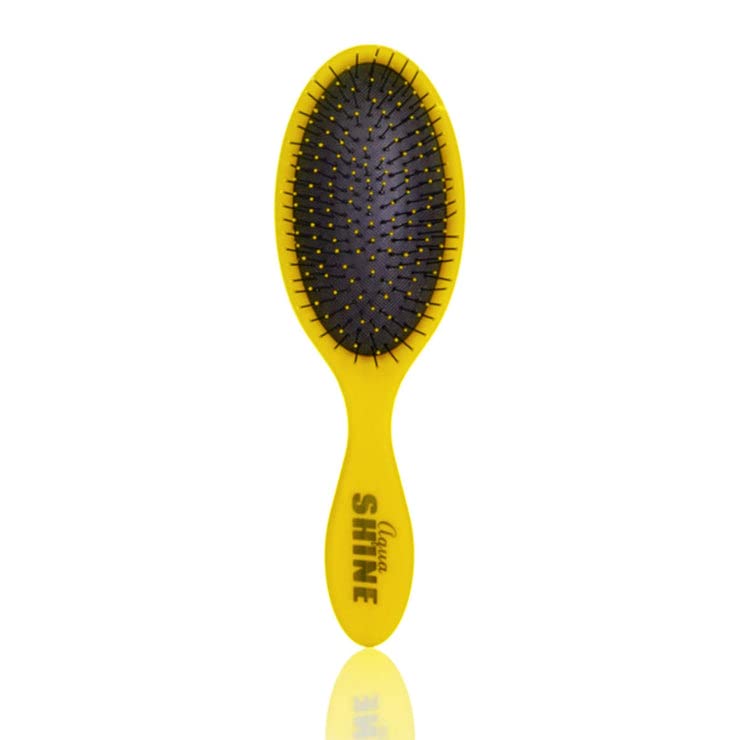 ISO Beauty Aqua Shine Magic Hair Brush elimina tirones, desgarros, tirones y rasgaduras del cabello (amarillo)
