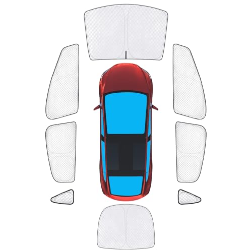 KMF 8pcs Full Sun Shades for Tesla Model X 2016-2021 Accessories,Car Window Covers Sunshade for...