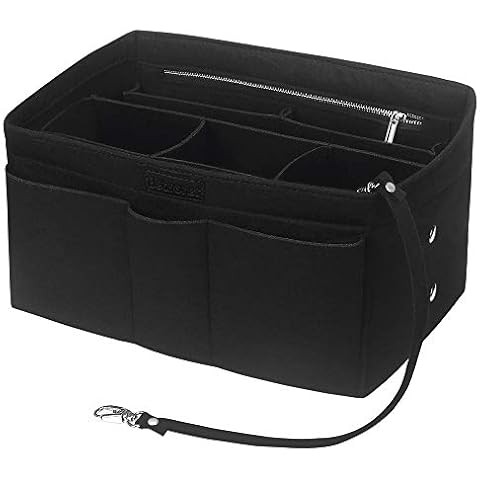 Felt Bag Organiser, Betoores Multi-Pocket Handbag Organizer Insert Handbag Purse Organiser Bag in Bag Handbag Liner Tote Organiser Bag Pouch,Black - M Cover