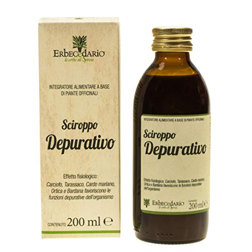 Sciroppo Depurativo Fegato effetto detox da bere, Drenante per Pelle Impura e Fegato Appesantito, Detox fegato e intestino elimina le tossine in eccesso, 1 Flacone 200ml