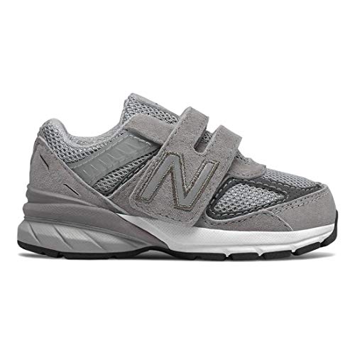 New Balance New Balance Kid's 990 V5 Hook and Loop Sneaker, Grey/Grey, 3 X-Wide Infant